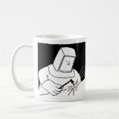 Lasser of staalarbeider lassen - smid koffiemok (Links)