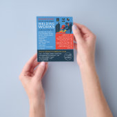 Lasser ontwerp, metaalbewerker, lasser reclame flyer (Hand)