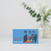 Lasser ontwerp, metaalbewerker, lasser visitekaartje (Staand voorkant)