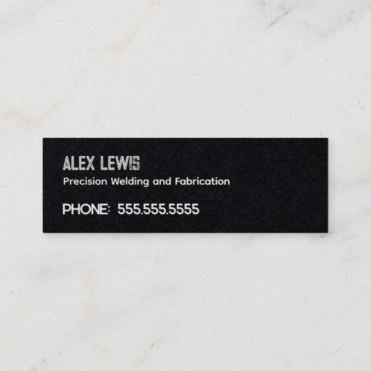 Lasser Premium Mini Visitekaartje (Achterkant)