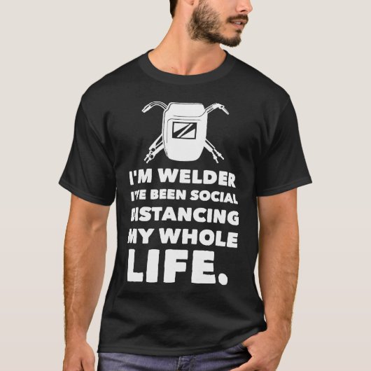 Lasser Shirt Sociale afstand Mijn hele leven Welde (Voorkant)