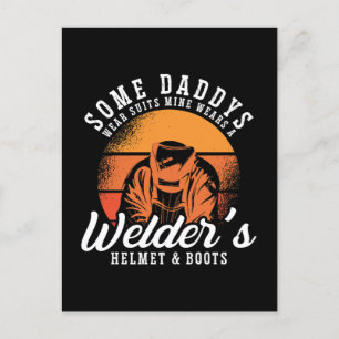 Lasser Some Daddy Dears Suits Laswerk Metaal Feestdagenkaart