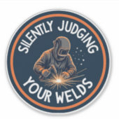 Lasser sticker – Zwijgend beoordelen van uw lassen (Voorkant)