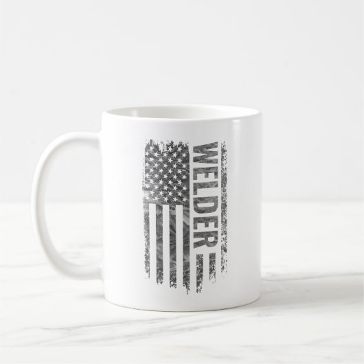 Lasser USA Vlag Vervallen ontwerp Koffiemok (Links)