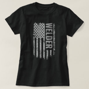 Lasser USA Vlag Vervallen ontwerp T-shirt
