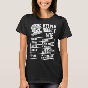 Lasser Uurloon Grappige Lassen Lasser Grafiek Here T-shirt