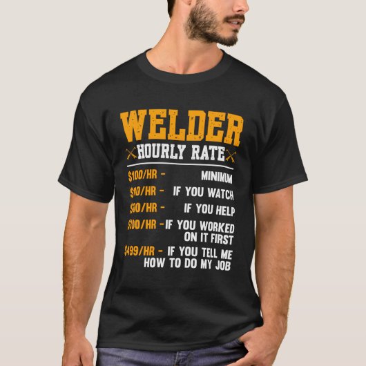 Lasser Uurtarief Lassen T-shirt (Voorkant)