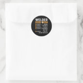 Lasser uurtarief ronde sticker (Tas)