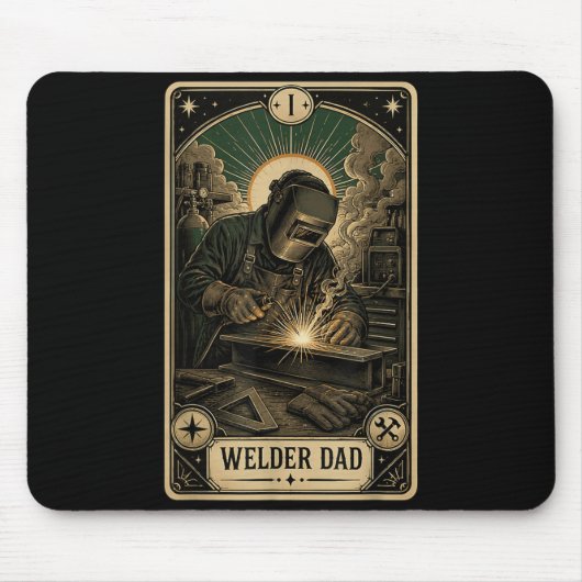 Lasser Vader Grappige Tarotkaart Lassen Muismat (Voorkant)