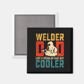 Lasser Vader Vaderdag Cool Lassen Papa Opa M Magneet (Voorkant / Achterkant)