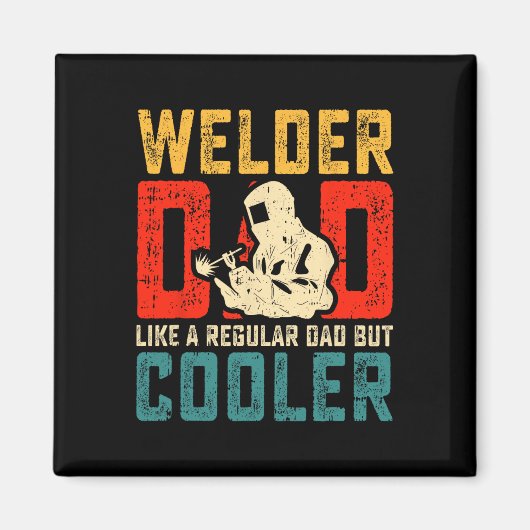 Lasser Vader Vaderdag Cool Lassen Papa Opa M Magneet (Voorkant)