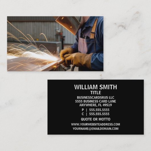 Lasser Visitekaartje (Voorkant / Achterkant)