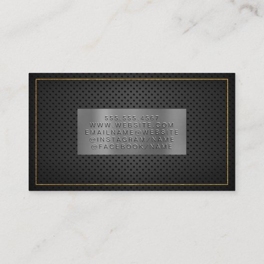 lasser | Visitekaartje van lederen gaas (Achterkant)