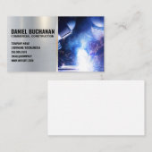 Lasser Werknemer | Vonken | Staal Metaal Visitekaartje (Voorkant / Achterkant)