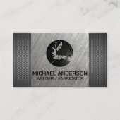 Lasser werkt op metaal visitekaartje (Voorkant)