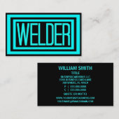 Lasser Zwart en Blauwgroen Matted Lijst Visitekaartje (Voorkant / Achterkant)