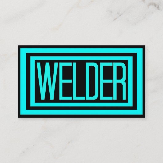 Lasser Zwart en Blauwgroen Matted Lijst Visitekaartje (Voorkant)