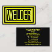 Lasser Zwart en Geel Matted Lijst Visitekaartje (Voorkant / Achterkant)