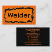 Lasser Zwart en Sinaasappel Visitekaartje (Voorkant / Achterkant)