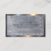 Lasserarbeider Logo | Metalen Stalen Klinknagels Visitekaartje (Achterkant)