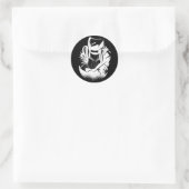 Lasserend echtgenoot ronde sticker (Tas)