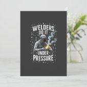 Lassers doen het onder druk Zee Welder Worker Kaart (Staand voorkant)