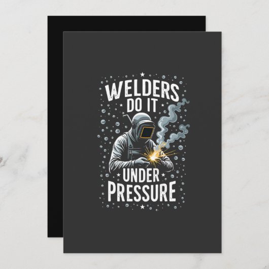 Lassers doen het onder druk Zee Welder Worker Kaart (Voorkant / Achterkant)