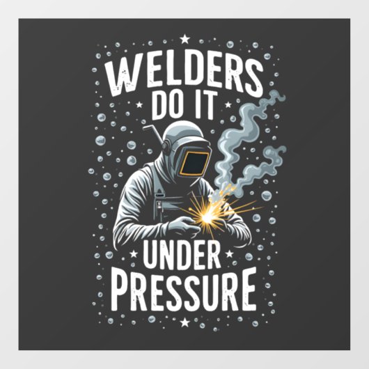 Lassers doen het onder druk Zee Welder Worker Raamsticker (Vel)