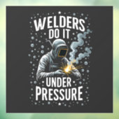 Lassers doen het onder druk Zee Welder Worker Raamsticker (Vel 3)