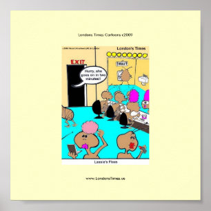 Lassie's Vlooien Grappige Cartoon Poster
