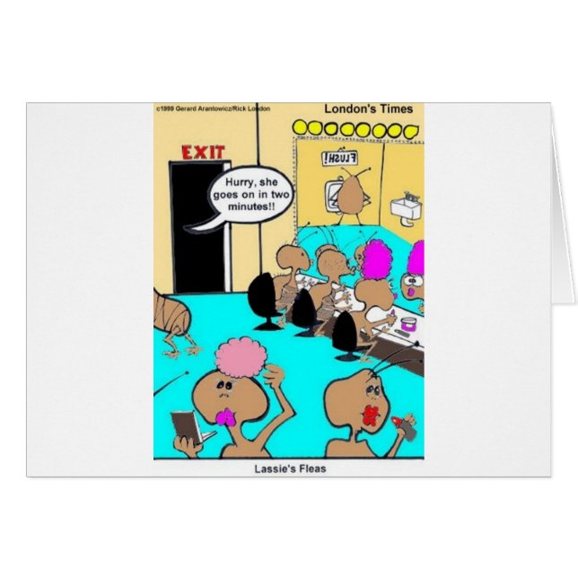 Lassie's Vlooien Grappige Cartoon T-shirts & Cadea (Voorkant Horizontaal)