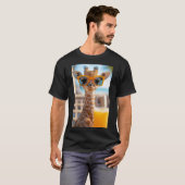 Lässige Giraffe mit Sonnenbrille T-shirt (Voorkant volledig)