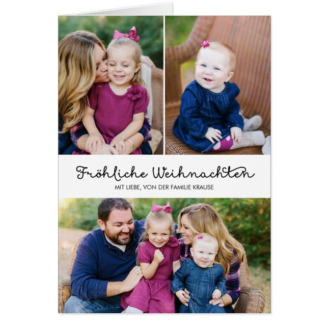 Lässige Handschrift Weihnachtsklappgruß (Voorkant)