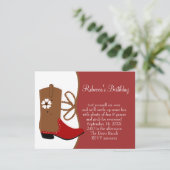 Lasso Cowgirl Birthday Kaart (Staand voorkant)