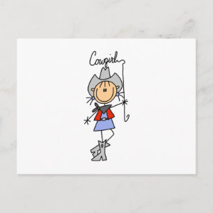 Lasso Cowgirl T-shirts en cadeaus Briefkaart