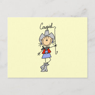 Lasso Cowgirl T-shirts en cadeaus Briefkaart