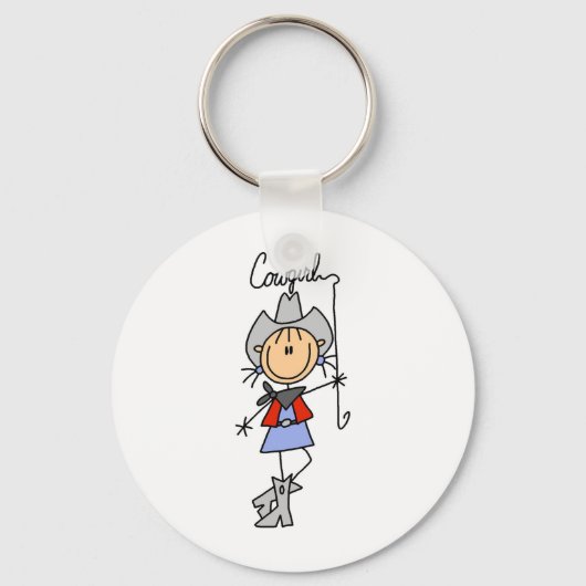 Lasso Cowgirl T-shirts en cadeautjes Sleutelhanger (Voorkant)