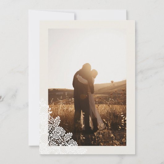 Lasso de datum Waterverf Floral Western Hoefijzer Kaart (Achterkant)