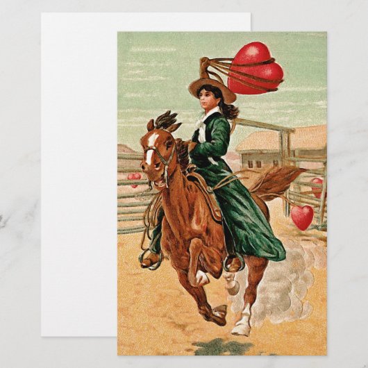 Lasso mijn hart  Valentijn Briefpapier (Voorkant / Achterkant)