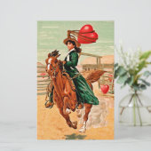 Lasso mijn hart Valentijn Briefpapier (Staand voorkant)