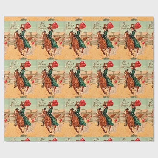 Lasso mijn hart  Valentijn Cadeaupapier (Vlak)