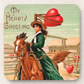 Lasso mijn hart  Valentijn Onderzetter (Voorkant)