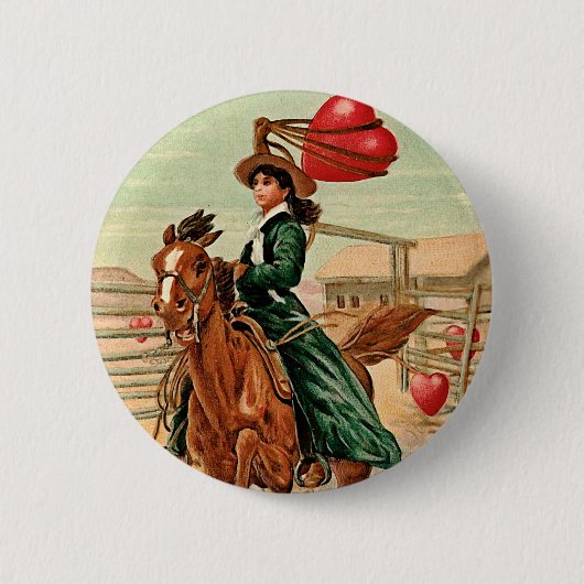 Lasso mijn hart Valentijn Ronde Button 5,7 Cm (Voorkant)