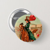 Lasso mijn hart Valentijn Ronde Button 5,7 Cm (Voorkant /achterkant)