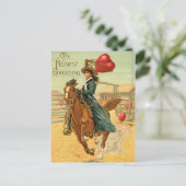 Lasso mijn hart Vintage Valentijn Feestdagenkaart (Staand voorkant)