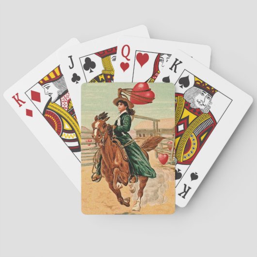 Lasso mijn hart Vintage Valentijn Speelkaarten (Achterkant)