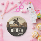 Lasso Roping Roundup ADD NAAM Western Rodeo Show Papieren Bordje (Feest)