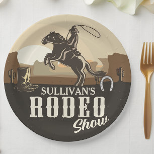 Lasso Roping Roundup ADD NAAM Western Rodeo Show Papieren Bordje