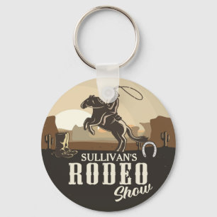 Lasso Roping Roundup ADD NAAM Westerne Rodeo Show Sleutelhanger