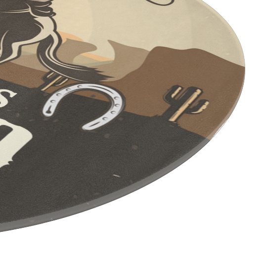 Lasso Roping Roundup ADD NAME Western Rodeo Show Snijplank (Hoek)